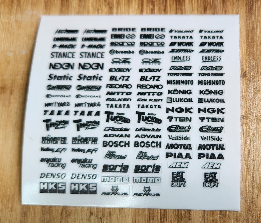 124 28 Scale RC Car Sponsor Decals Etsy