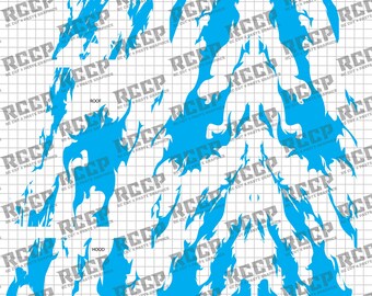 Universal RC 1:10 Paint Masking Stencil Vinyl – Kit 7