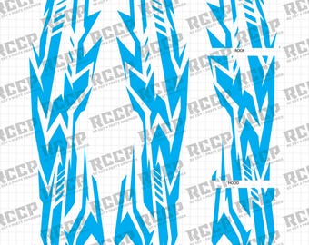 Pochoirs vinyles universels pour masquage de peinture RC 1:10 – Kit 40