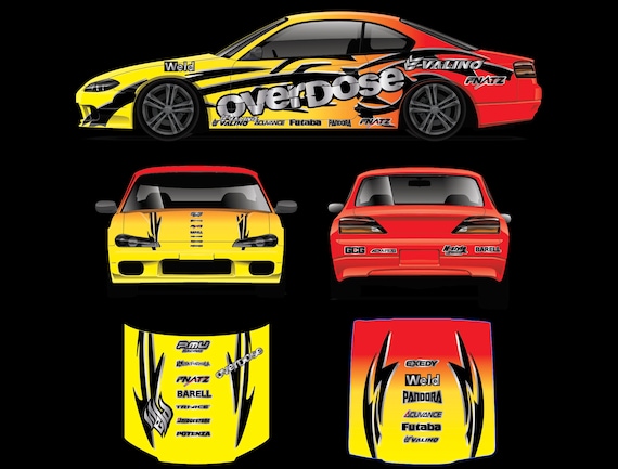 1/10 Scale RC Drift Livery Kit - Overdose Livery - Etsy