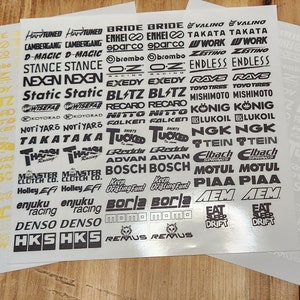 1:10 Scale - RC Car Sponsor Decals