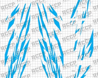 Universal RC 1:10 Paint Masking Stencil Vinyl – Kit 26