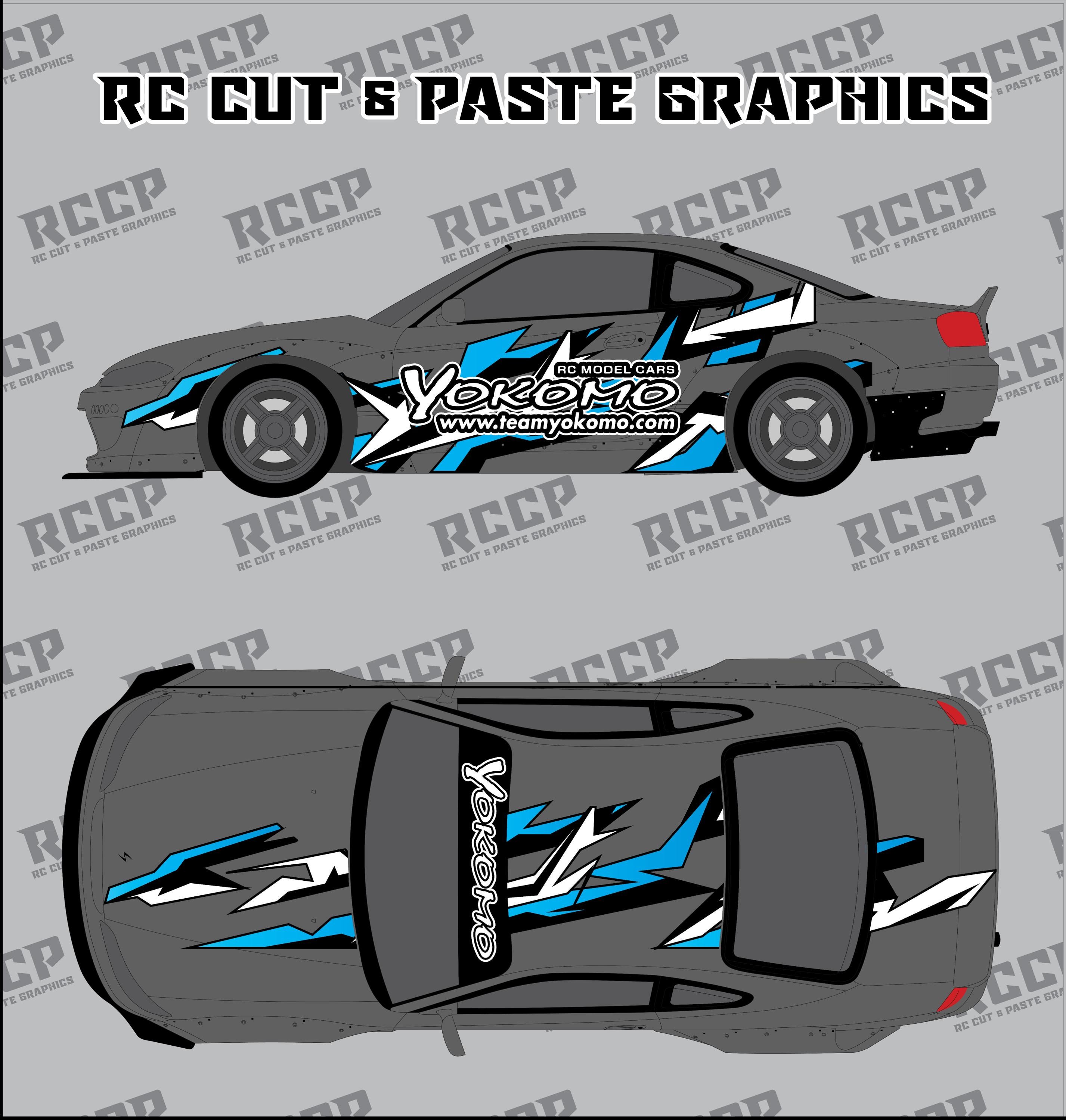 1/10 and 1/24 Scale RC Drift Livery Kit -  Yokomo