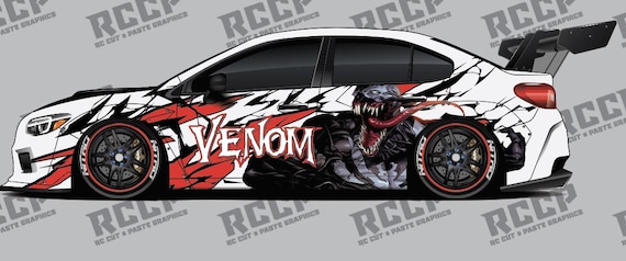 1/10 and 1/24 Scale RC Drift Livery Kit - Venom - Etsy