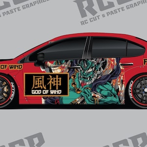 1/10 Scale RC Drift Livery Kit - Fujin Wind God