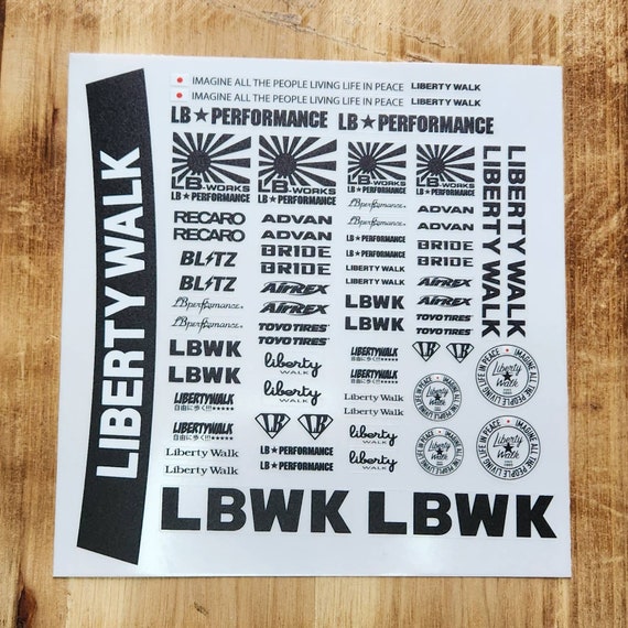 値下げ開始　Project.R LIBERTY WALK ステッカー LIBERTY-WALK Custom Stickers GTR Nissan Decals Racing JDM