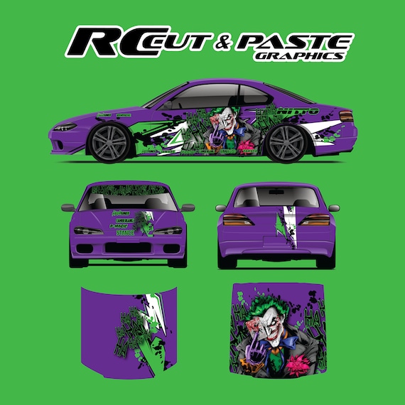 1/10 and 1/24 Scale RC Drift Livery Kit - Joker - Etsy UK