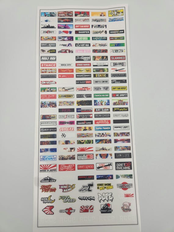 Slap Sticker - 1/10 Scale RC Slap Stickers 100+ - Etsy