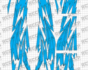 Universal RC 1:10 Paint Masking Stencil Vinyl – Kit 37