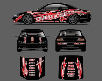 1/10 Scale RC Drift Livery Kit - Overdose Livery - Etsy