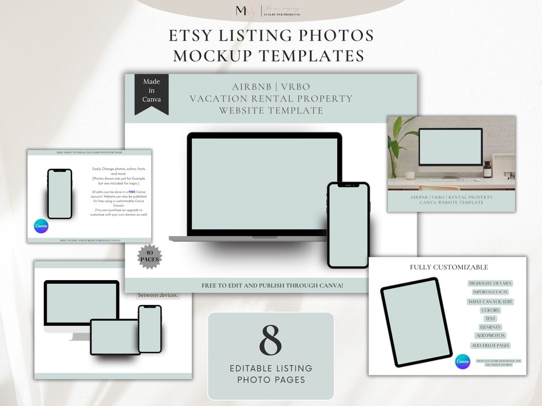 Etsy Shop Listing Photos Mockup for Digital Product Template site