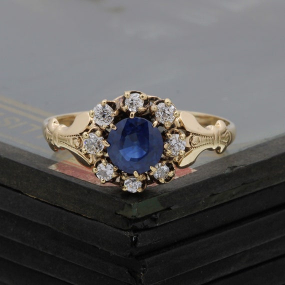 Antique Allsopp Bros. 14k Sapphire and Diamond Ha… - image 10