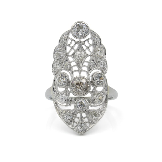 18Kホワイトゴールド ダイストラック オールドヨーロピアンカット