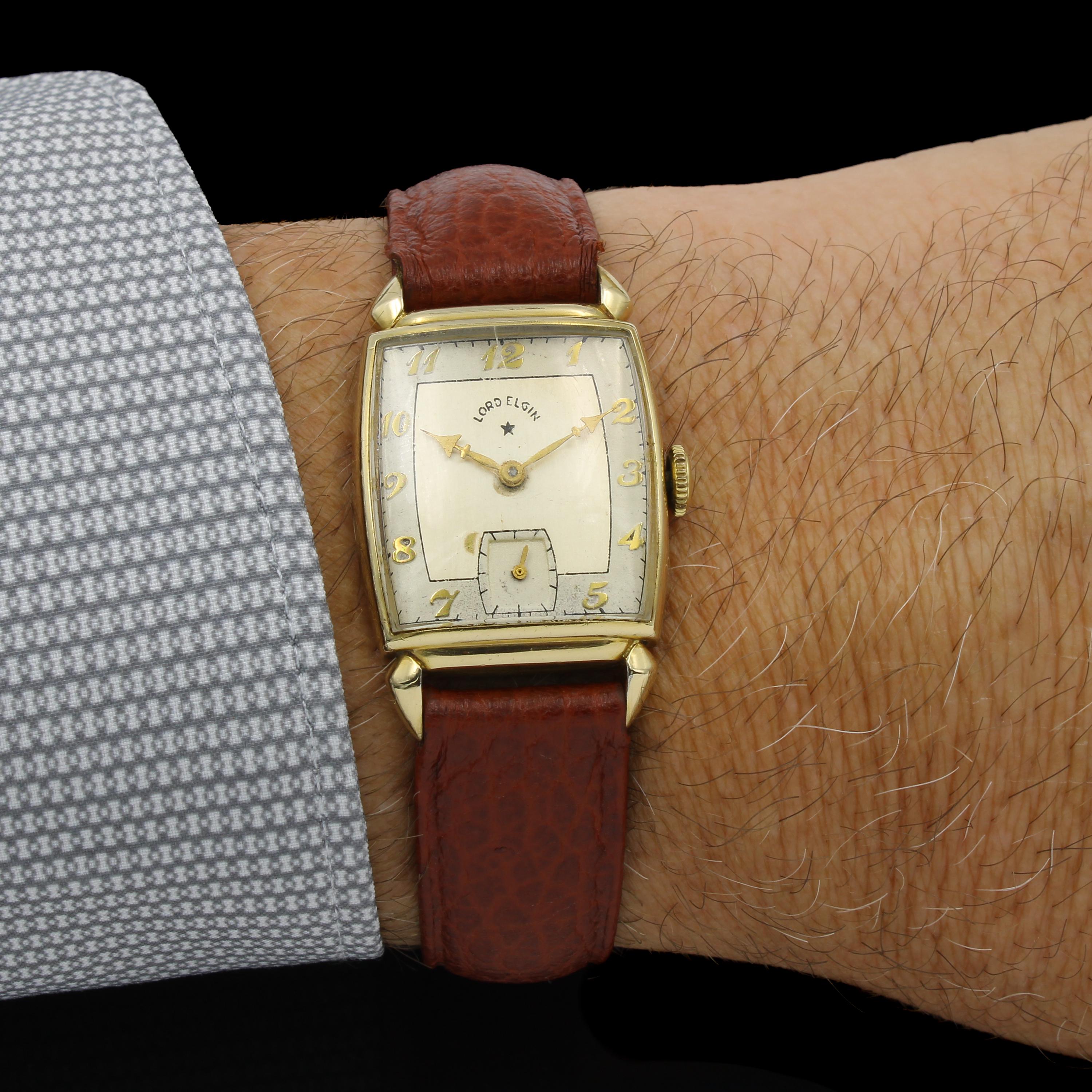 ELGIN デラックス エルジン USA製 最終値下1945年エルジン 10金張 手