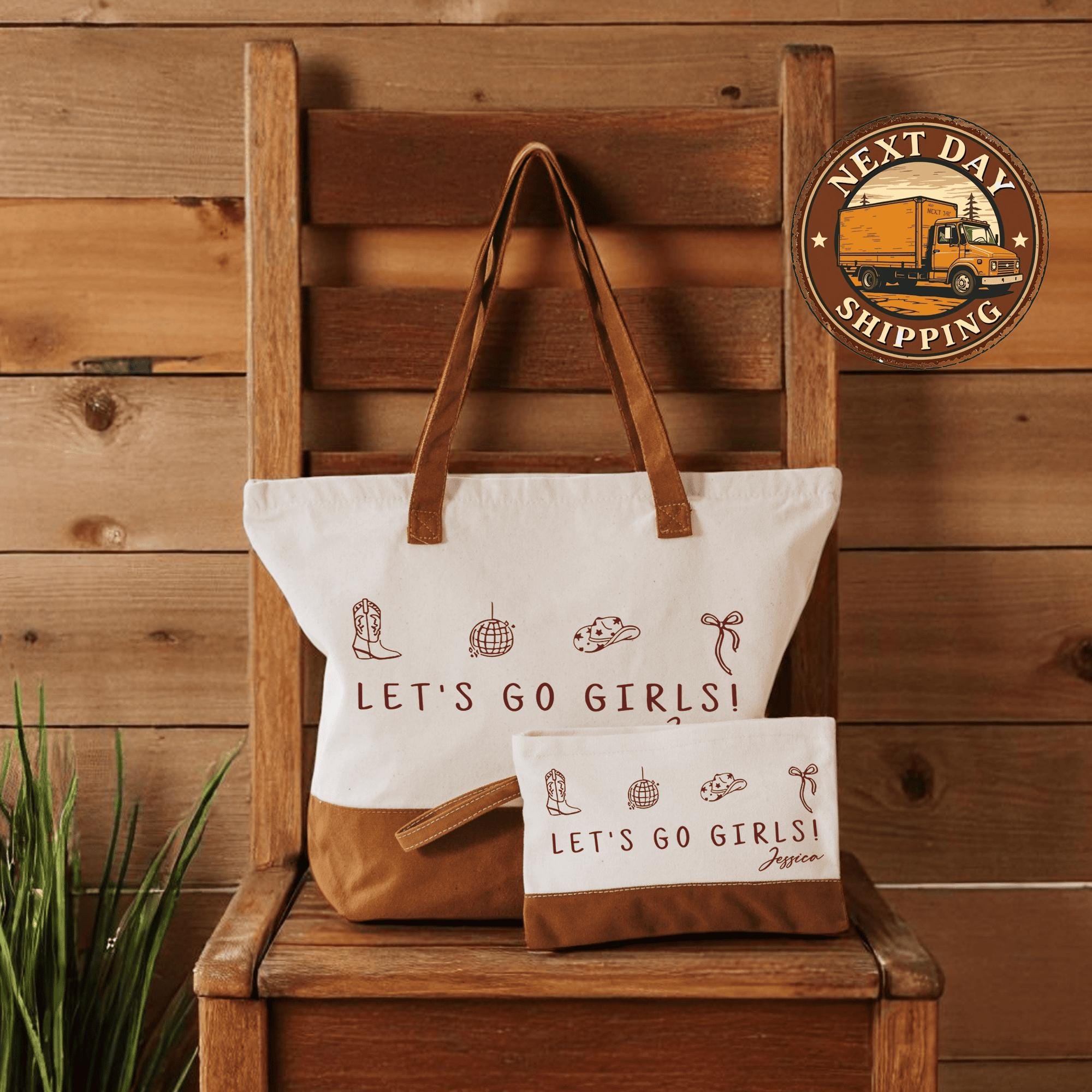 Custom Disco Cowgirl Bachelorette Tote Bag: Last Rodeo Gift