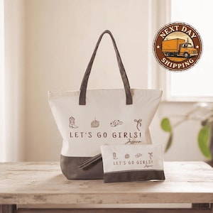 a tote bag sitting on top of a wooden table