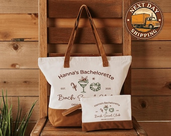 Custom Bachelorette Tote Bag: Bach Club Bridal Party Favor