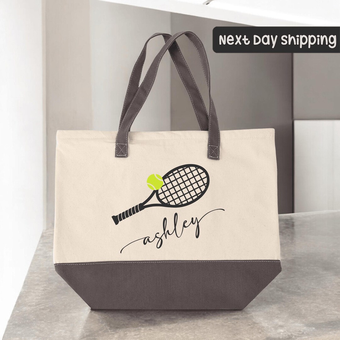 Tennis Ball Pattern Print Leather Tote Bag main image 0
