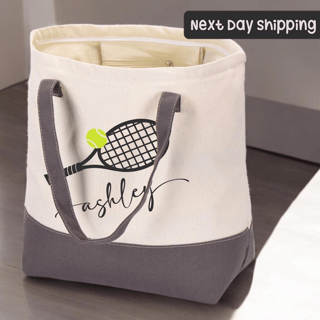 Tennis Ball Pattern Print Leather Tote Bag main image 1