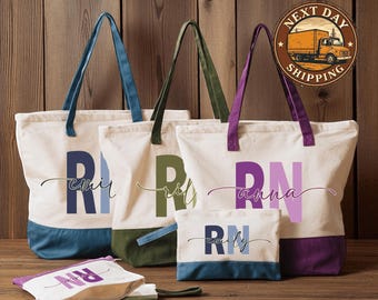 RN Tote Bag – Gift for Nurses, Nurse Appreciation, Work or Everyday Tote Bag, Nursing School Bag