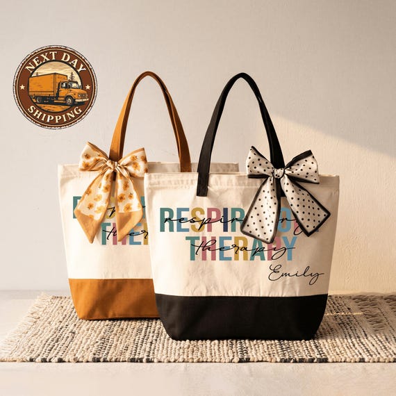 Personalized Respiratory Therapy Bag, RT Graduation Gift, Lung Health Practitioner Tote, Respiratory Therapist Appreciation,New Job Gift Bag
