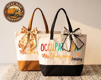 Custom Occupational Therapy Tote Bag, OT Graduation Gift, Personalized Occupational Therapist Gifts Occupational Therapist Appreciation Week