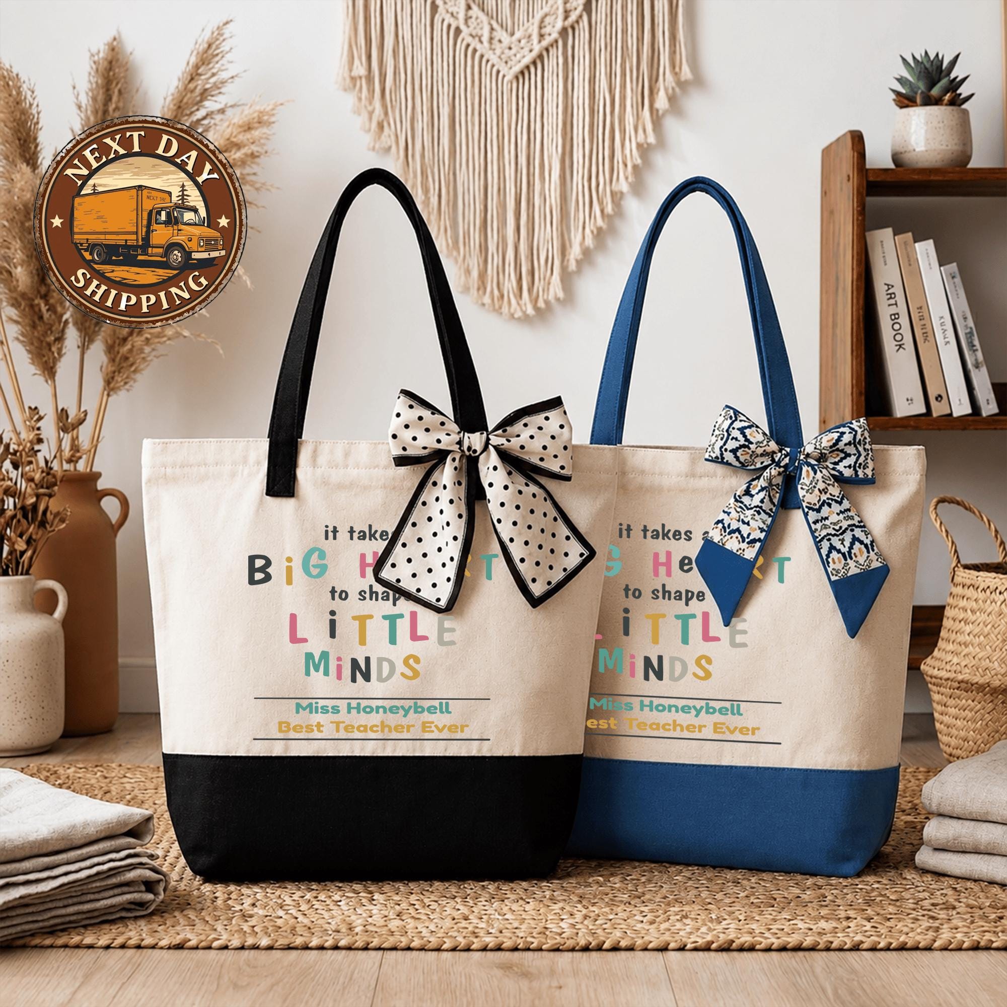 Tiny Human Tamer Tote Bag, Custom Teacher Tote Bag, Teacher…