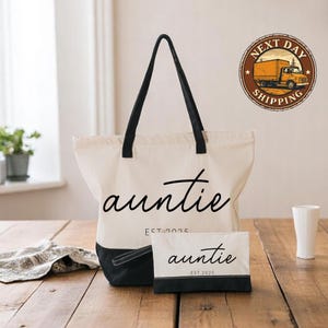 Custom Aunt Tote Bag: Family Gift