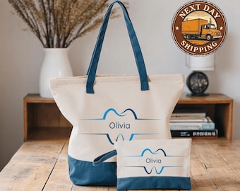 Custom Dentist Tote Bag, Personalized Dental Hygienist Tote Bag, Dental Assistant Gifts, Dental Student Gift, Dental Assistant School Bag