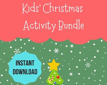 Kids' Christmas Activity Book Printable | Printable Christmas Coloring Book | Holiday Preschool Activities | Preschool Worksheet | PRINTABLE
