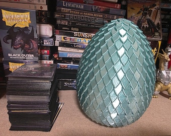 Caixa porta-cartões grande para ovos de dragão - Verde menta (Magic ou Pokémon) - 120+ cartas com capa dupla