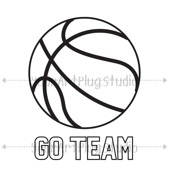 Basketball Go Team Graphic PNG JPG SVG Etsy