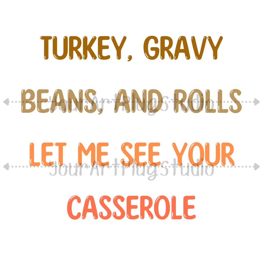 Turkey Gravy Beans and Rolls Graphic PNG, JPG, SVG Etsy