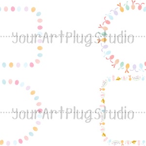 Easter Border Frames Bundle | PNG, JPG, SVG