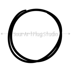 Multiple Scribble Circle Ring Frames SVG, PNG, JPG