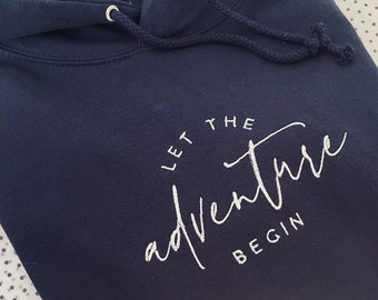 Embroidered  hoodie, Sweatshirt, Hoodie, adventure , wild, Women's, Unisex, Present,