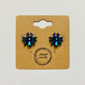 Halloween spider stud earrings