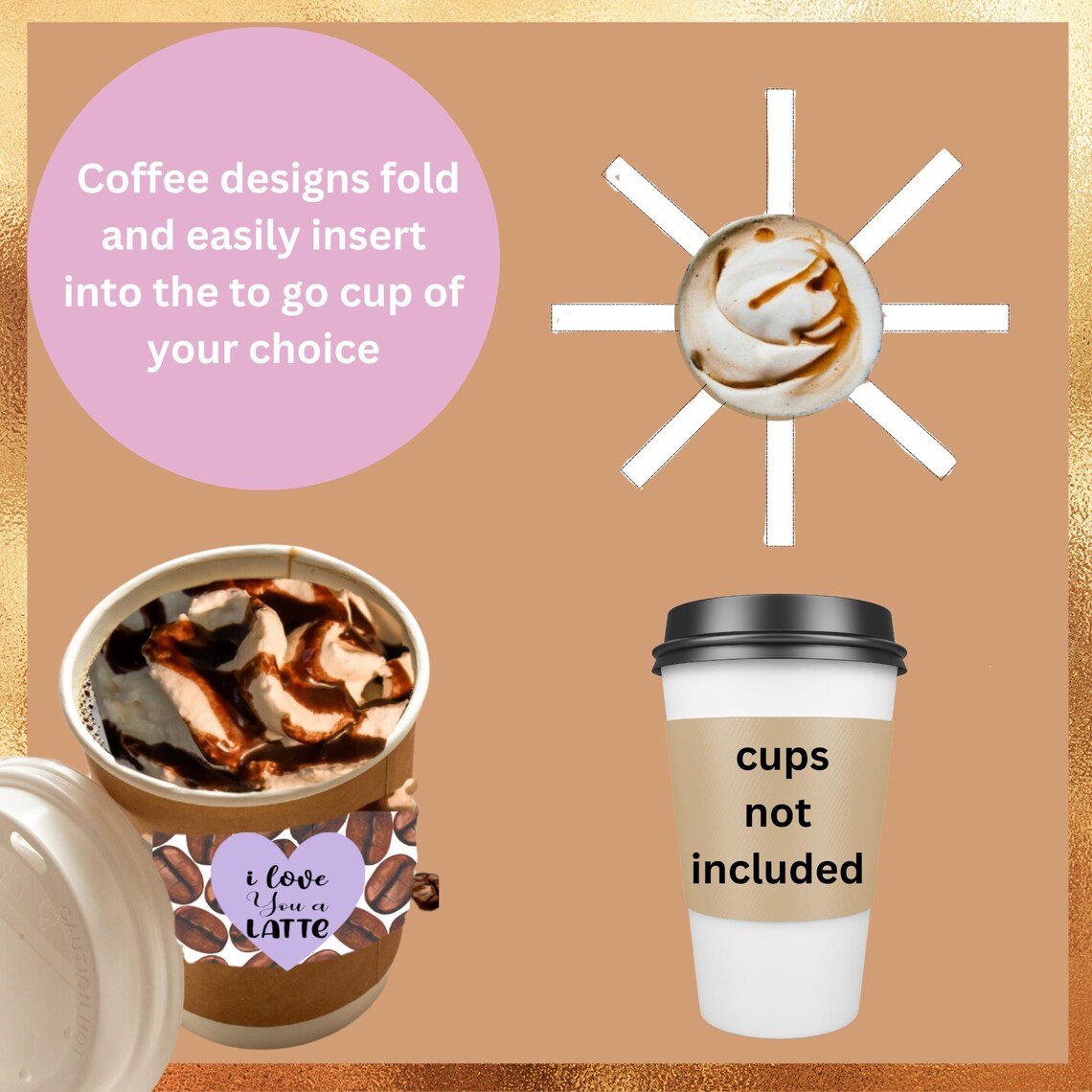 Printable Coffee Shop Kit: Pretend Play Drink Inserts (digital Download ...