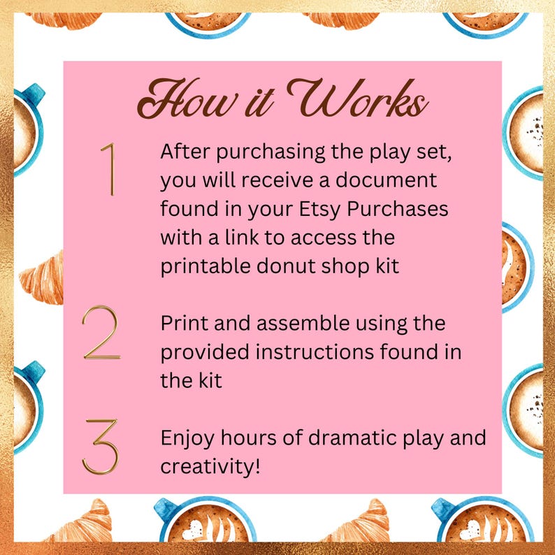 Printable Coffee Shop Kit: Pretend Play Drink Inserts (digital Download ...