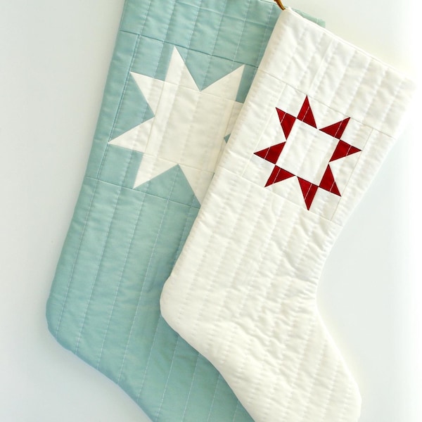 PDF- Quilted Christmas Stocking - Little Sister Stockings - Sewing Pattern