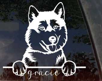 Siberian Husky Car Decal, Siberian Husky Gifts, Peeking Husky, Husky Sticker, Custom Husky Gifts, Dog Decal, Husky Car Decal, Dog Sticker