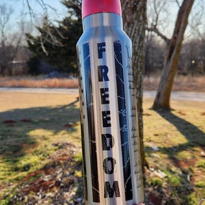 We the People Bullet Tumblers, Dad Gifts, Rifle Shell, GunEnthusiast, 2nd Amendment Tumbler,Patriotic,American Flag Freedom,Distressed Flag