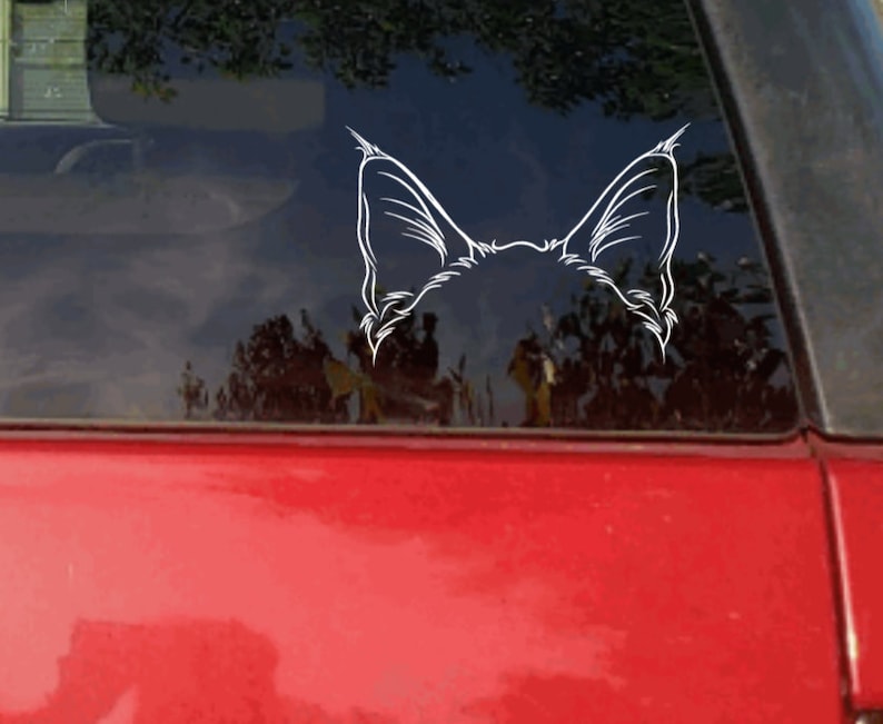 Maine Coon Cat Decal Cat Stickers Cat Mom Cat Ear Decal Etsy