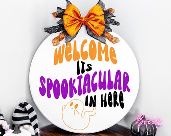 Türhänger SVG für Cricut, Halloween Türhänger svg, Runde Schilder SVG Bundle, Rundes Halloween Schild SVG, Halloween Svg, Haus des Schreckens svg