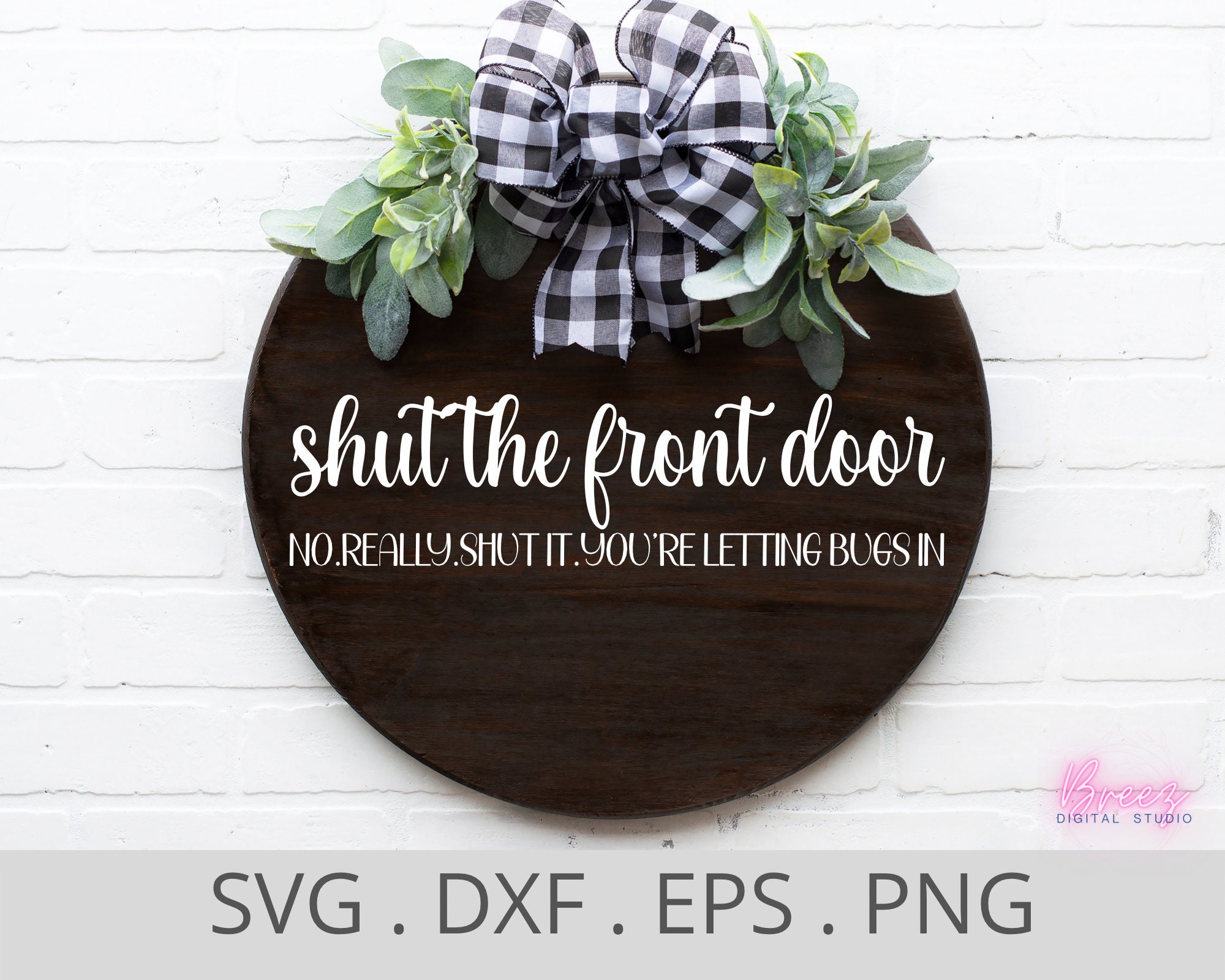 Door Hanger SVG for Cricut, Round Signs SVG Bundle, Round SVG Files ...