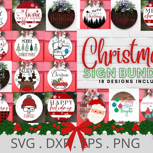 Door hanger SVG cricut, Christmas svg bundle, Christmas door hanger svg, Welcome to our home svg, winter door hanger, holiday porch sign svg