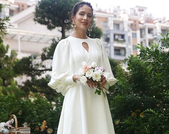 simple wedding dress civil ceremony