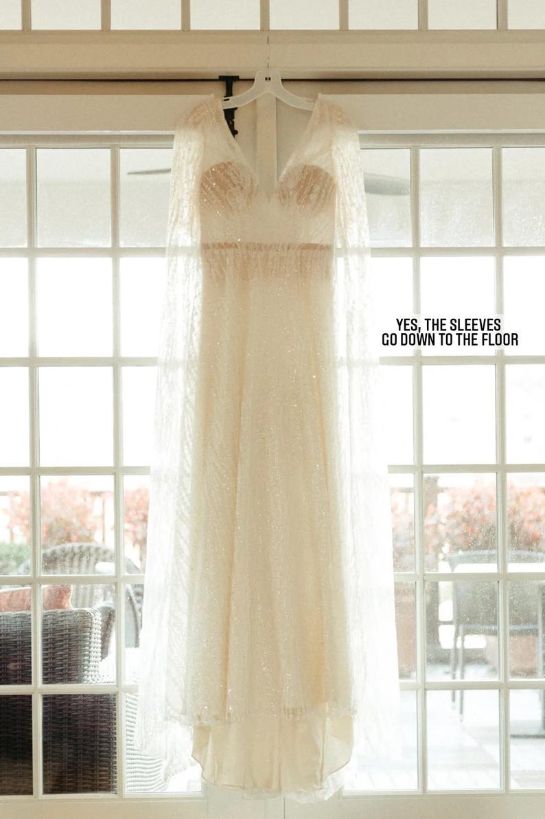 Celtic Wedding Dress With Long Sleeves – Ethereal Fantasy Bridal Gown Celtic Wedding Dress With Long Sleeves – Ethereal Fantasy Bridal Gown