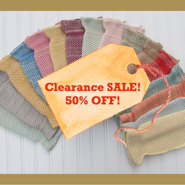 Organic Cotton Washcloth / Clearance! LAST CHANCE COLORS / Certified Organic Cotton Low Impact Dyed / Great Gift!