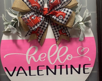 Hello Valentine Door Hanger